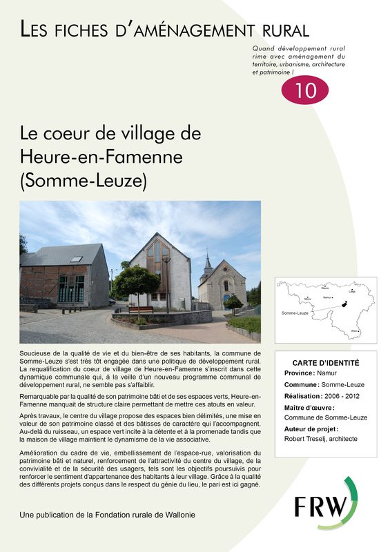 Fiche d'aménagement rural sur les travaux opérés au cœur du village de Heure-en-Famenne