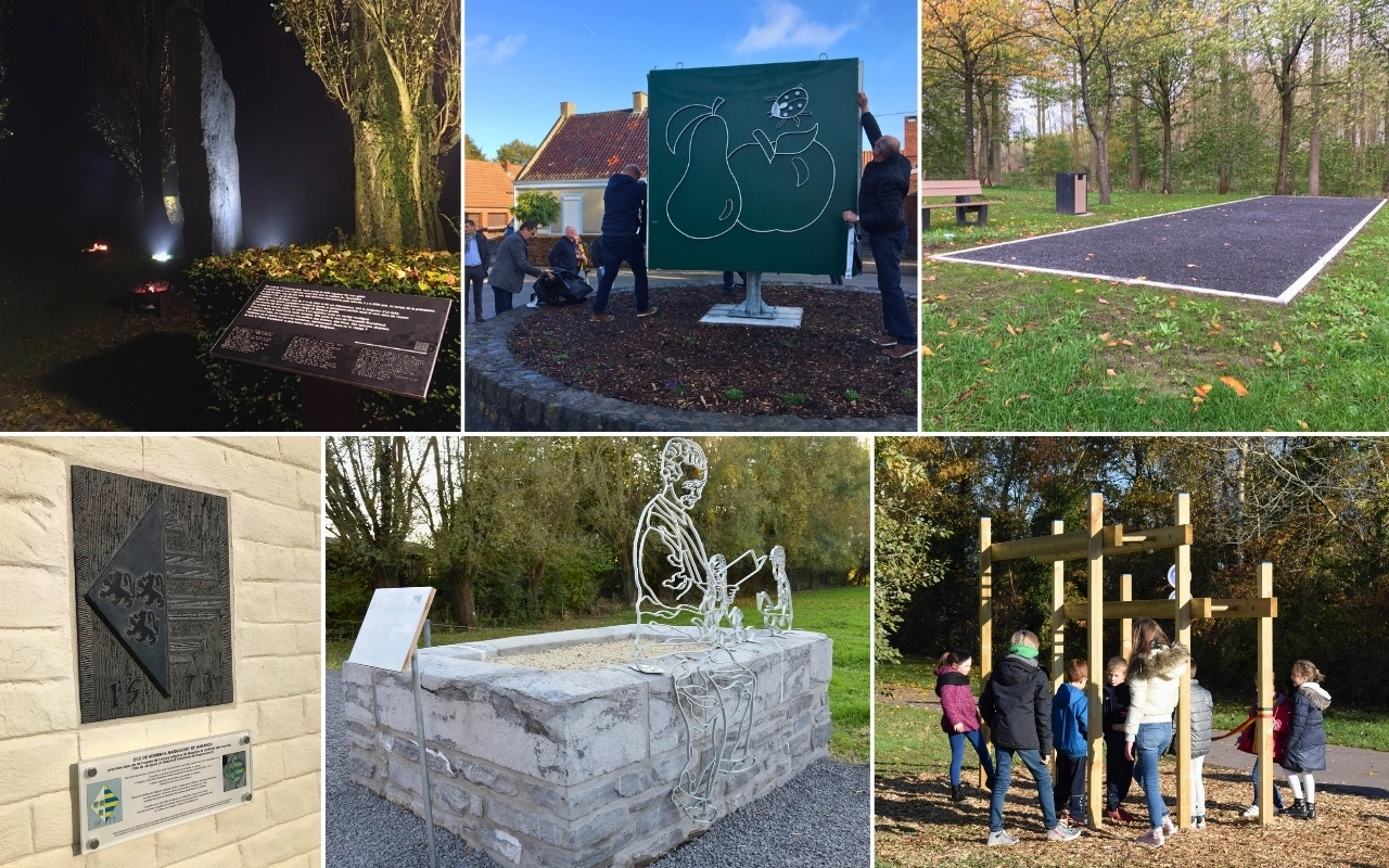 Il s'agit d'une mosaïque de six images, chacune représentant un des projets retenus.